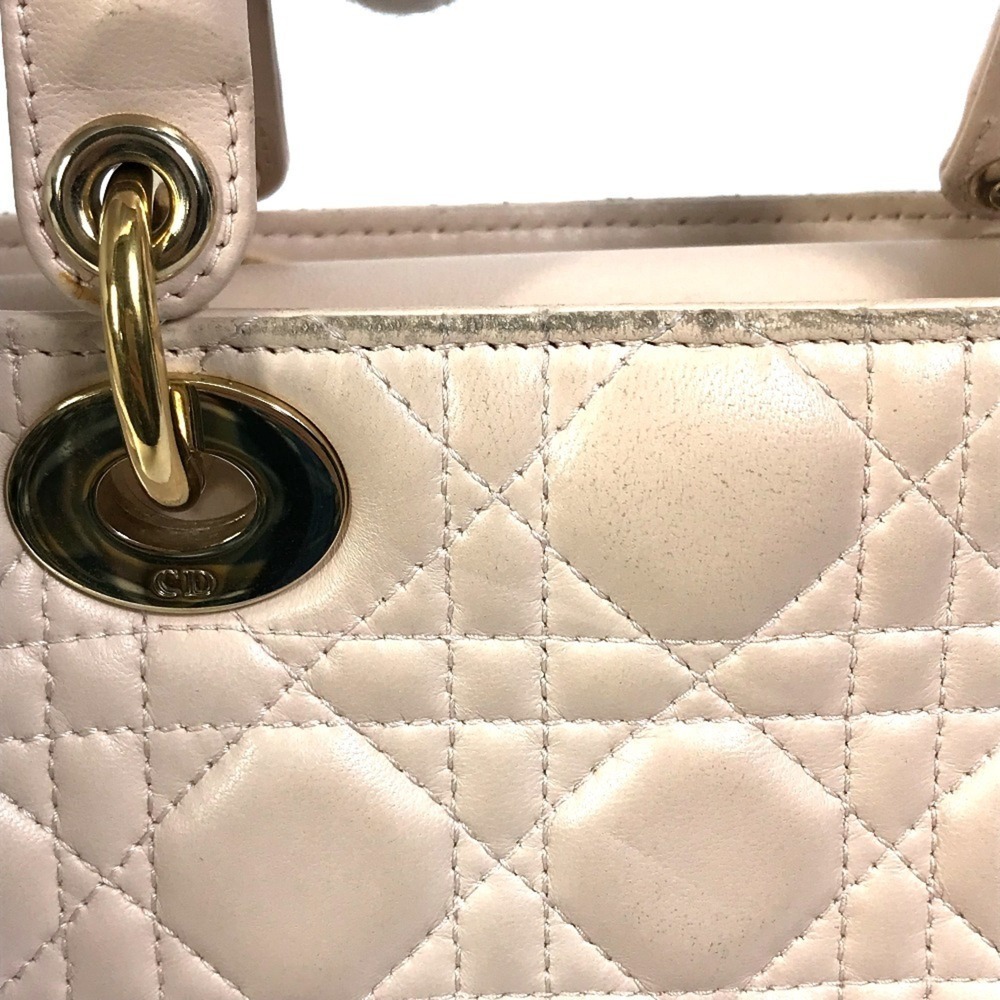 CHRISTIAN DIOR Cream Leather Shoulder Bag - Picture 13 of 16